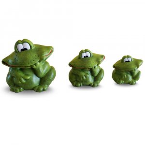 Gartenfigur Frosch mit Schlauchloch XL